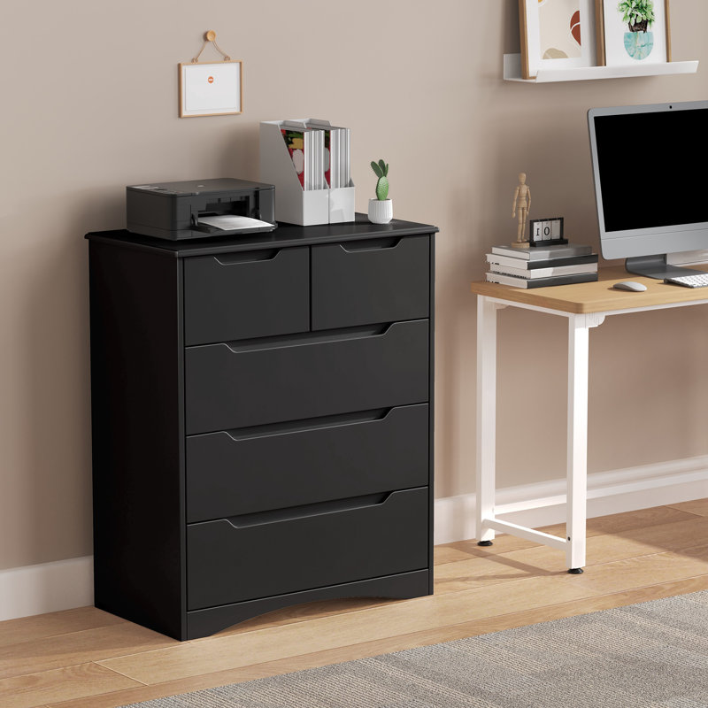 Coiffeuse verticale 37 tiroirs à 5 tiroirs, armoire de rangement avec poignées dissimulées, style moderne, convient aux chambres à coucher et aux petits espaces.
