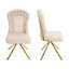 Chaises d'appoint de salle à manger (ensemble de 2), chaises d'appoint rembourrées en tissu de velours-59100577