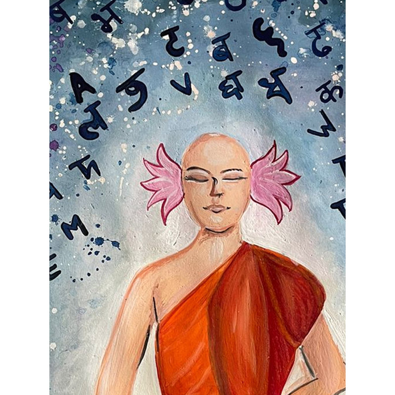 La beauté de l'écoute | Couleur de l'affiche sur toile | Par Samridhi Agarwal