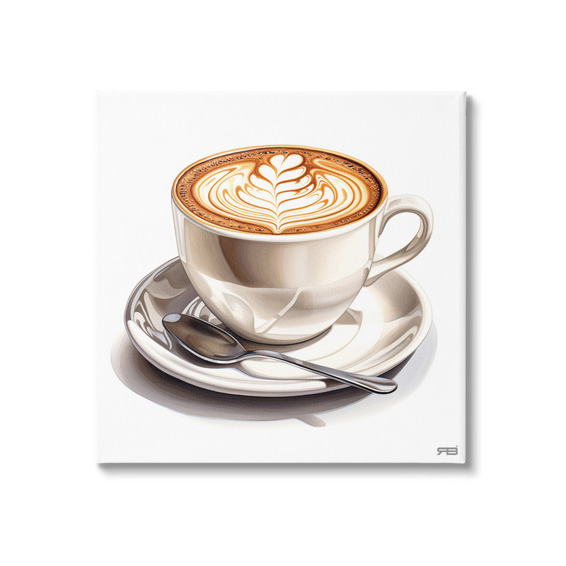 «Espresso Latte» par Rb, art mural sur toile, H 36 po x l 36 po