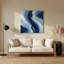 Abstrait couleur champ 82 bleu, art mural en métal-1590860843