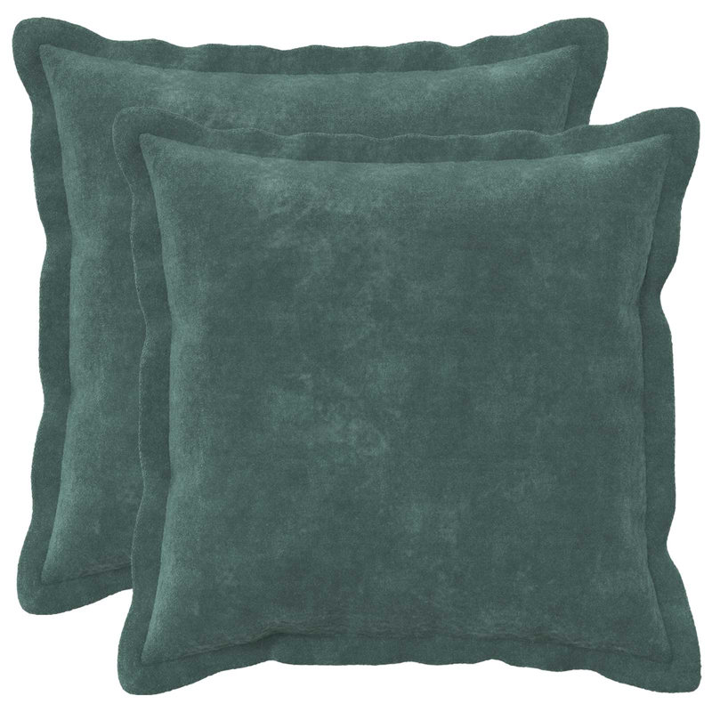 Anthracite Cushion Cover, Square 35cm, Sea Blue