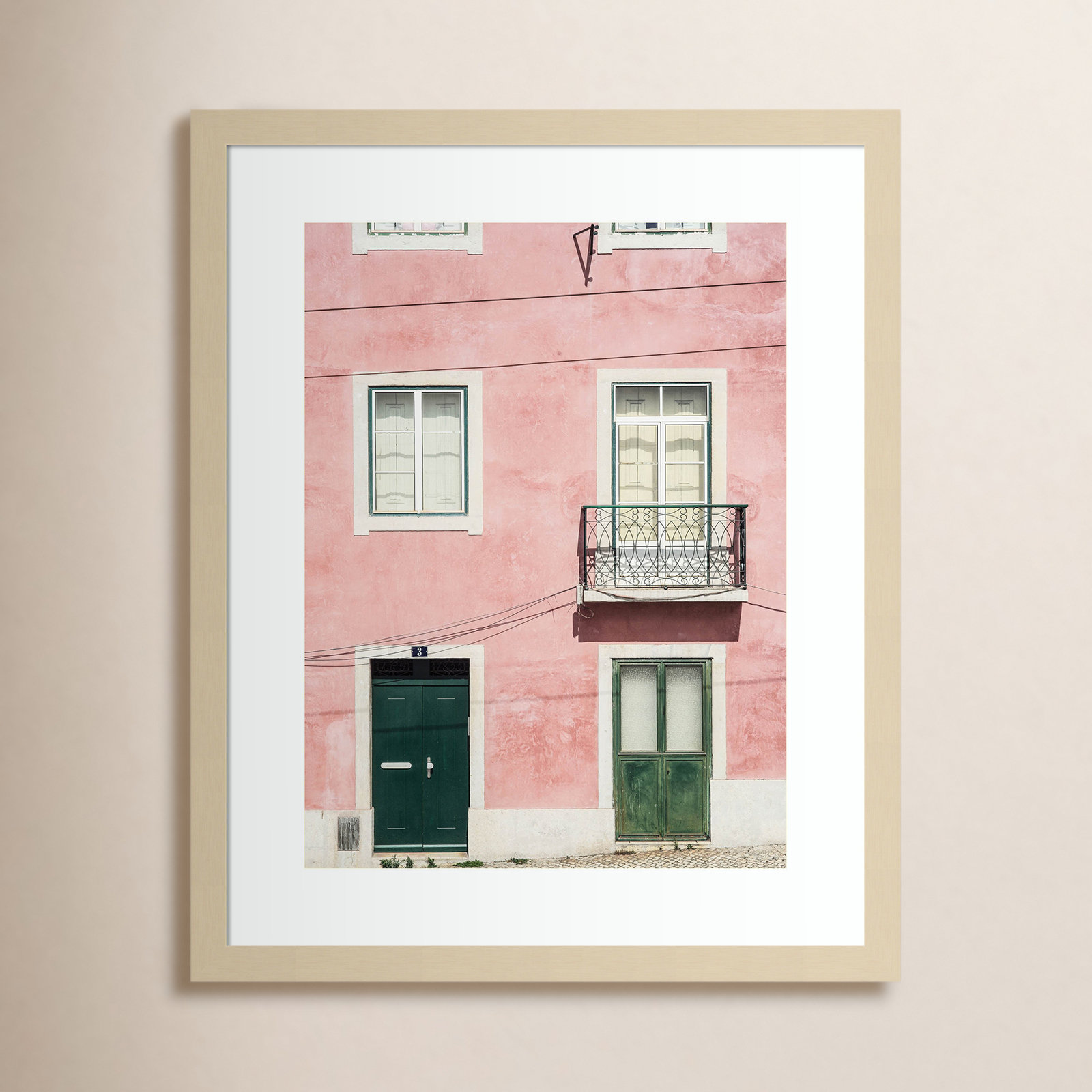 Pink Parade by Shot by Clint Wood Framed Wall Art Print, Brown, 21" H x 17" W