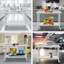 Table NSF en acier inoxydable pour la préparation et le travail, 48 po x 24 po avec tablette réglable, table robuste pour restaurant, maison et hôtel