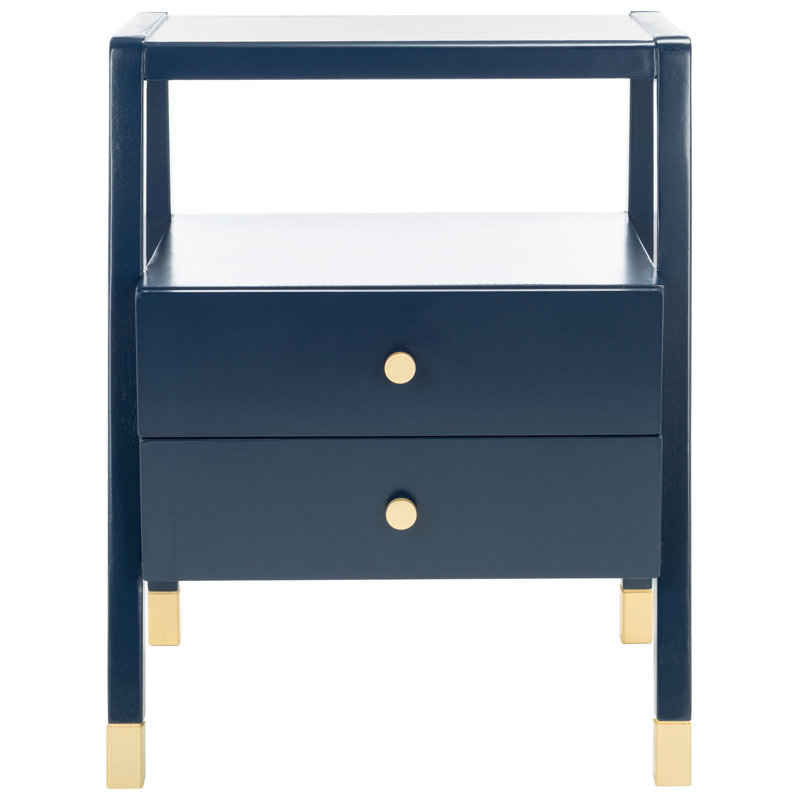 Luseane 2 - Drawer End Table, Navy/Gold