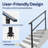 6 Step Black Oval Exterior Hand Railing (2-pack)-105783586