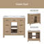Meuble-lavabo simple 36 po avec plateau Lashekia-2105072552