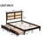 Headboard Full Size Bed With Two Practicality Storage Drawers, Appealing Rubber Wood And Woven & Drawers-1184803628-1184803631