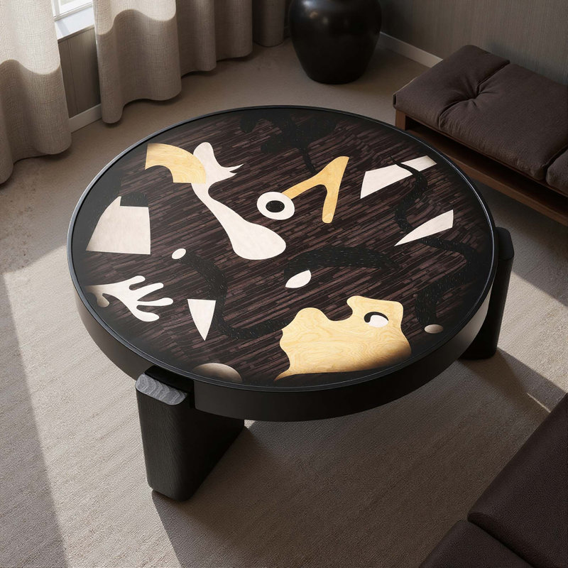Table basse Artistic Italian avec peinture écologique et design robuste