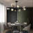 9 - Light Crystal Dimmable LED Sputnik Modern Linear Chandelier
