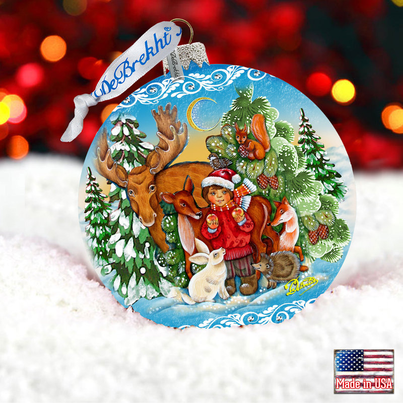 Holiday Splendor 3'' Handmade Glass Ball Ornament