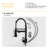 19" Matt Black Kitchen Faucet With Stainless Steel 304 - Sleek Design For Home Bathrooms 304, Contemporary Daily Use-398863887