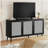 Sideboard Buffet Cabinet with 3 Rattan Doors,Modern Kitchen Storage Console Cabinet for Entryway Living Room (Large,Black)-247208734-247208729