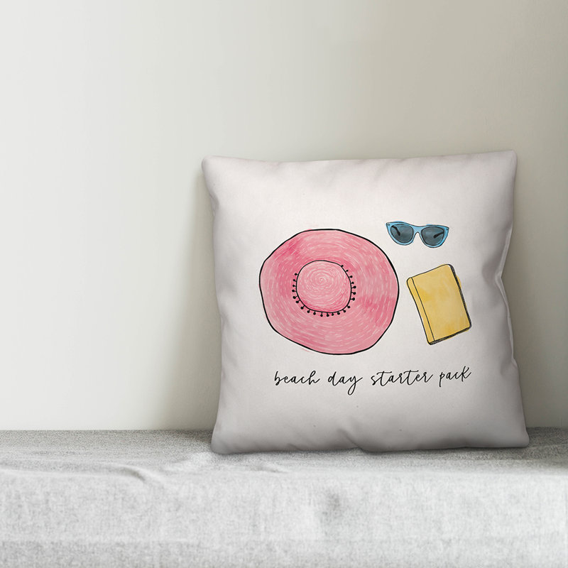 Reversible Throw Pillow, Square 16", Polyester/Polyfill