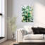 Doux feuilles d'eucalyptus vert délicat, plante organique délicate, art mural-129142639
