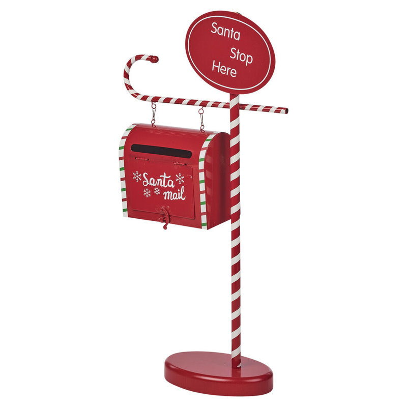 Metal & Wood Post Mounted Post Box