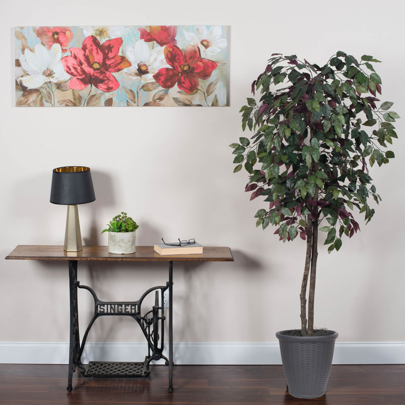 72'' Faux Plant in Wicker/Rattan Basket