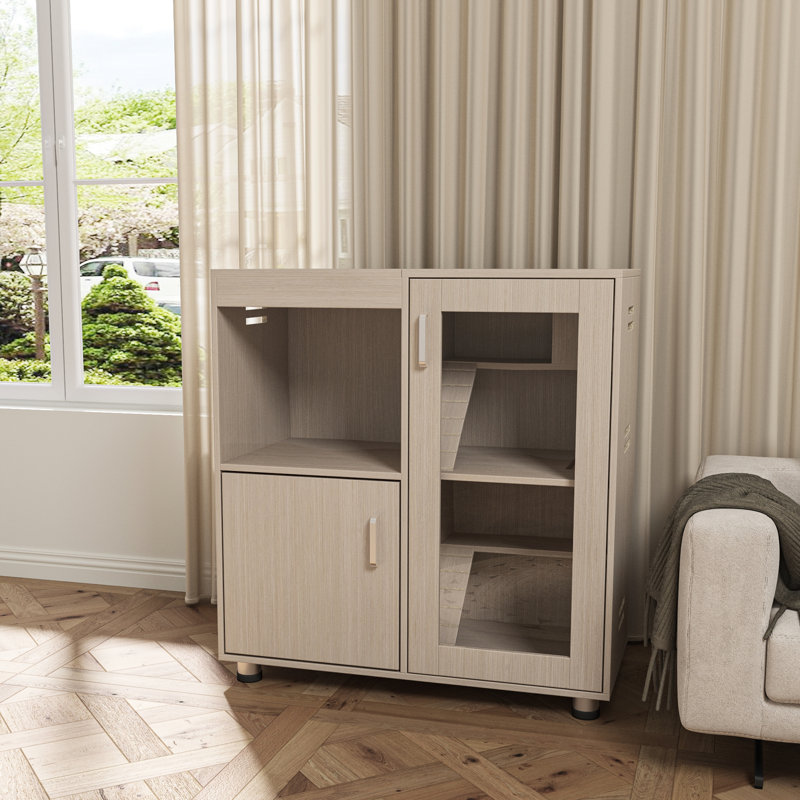 4 cages à hamster avec armoire de rangement et fenêtres en acrylique - pour Chinchilla, cochon d'Inde, fabrication en bois massif, ventilée et panneaux