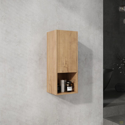 12" Bathroom Side Cabinet,Soft Close Doors,Float Mounting Design(KD-Packing)