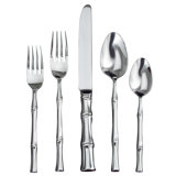 Bamboo Satin 5 - Piece Stainless Steel Flatware Set - Service for 1