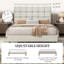 Size Modern Upholstered Bed Frame with Adjustable Square Tufted Headboard-93363910-133569192