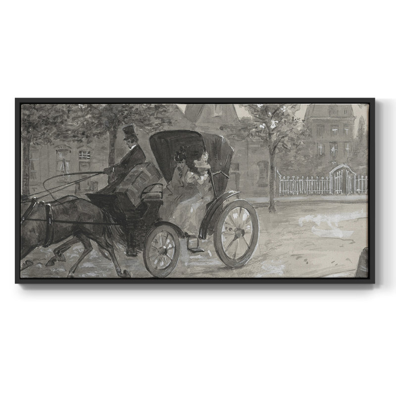 Vintage Animal Series-XL- Toile tendue avec châssis tendue, prête à accrocher, Noir, H 21 po x l 41 po