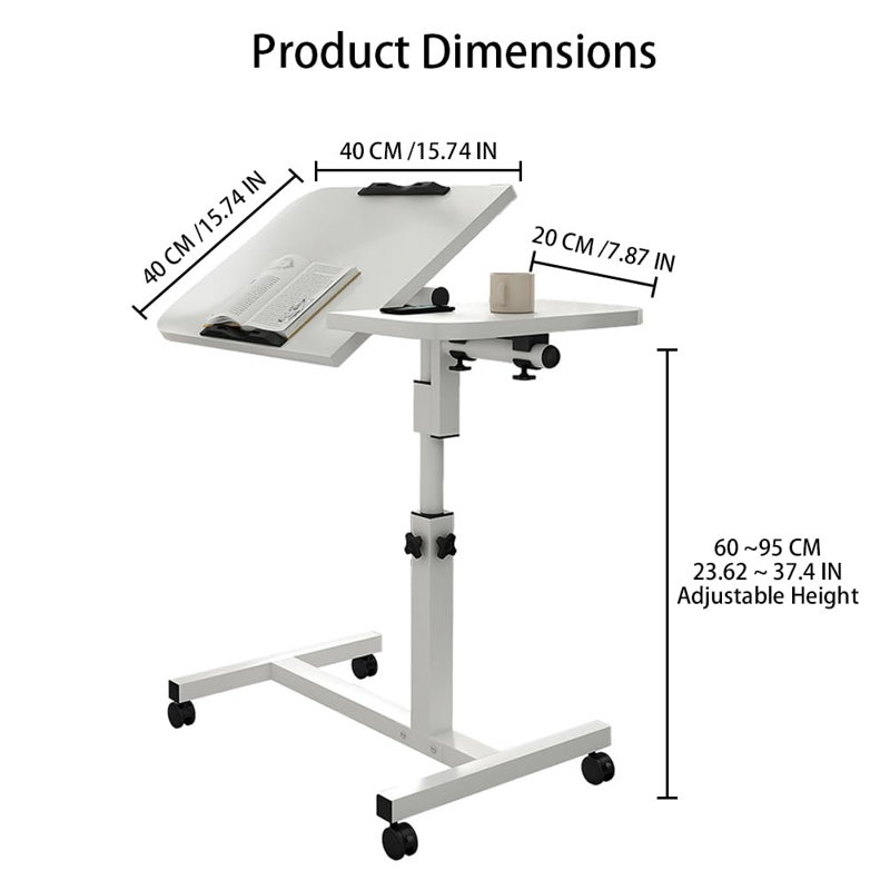 Metal Base Computer Desk, White