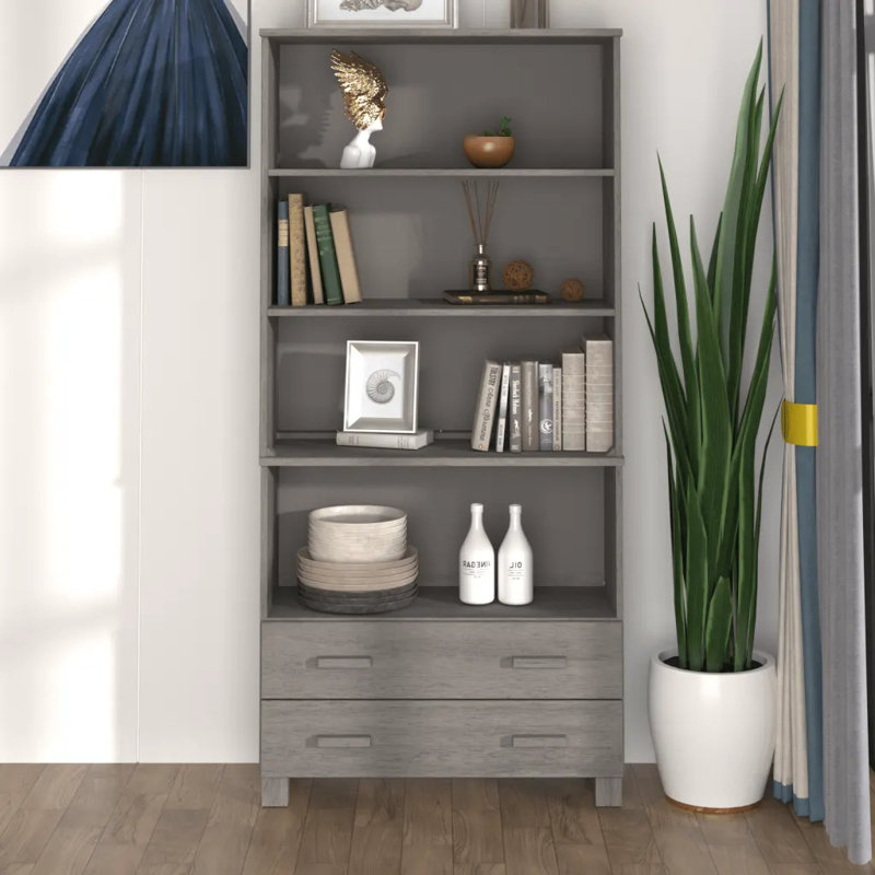Highboard "HAMAR" Solid Wood Pine, Light Grey