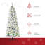 Sapin de Noël artificiel enneigé 6 pi avec 250 lumières DEL et 462 pointes