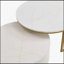 Table basse gigogne ronde moderne avec un design cannelé et un tiroir en or, parfait pour les espaces de vie élégants et fonctionnels-813776275