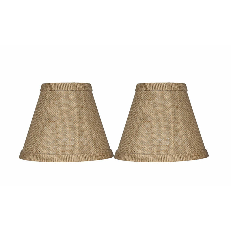Abat-jour empire en toile de jute (attache) brun
