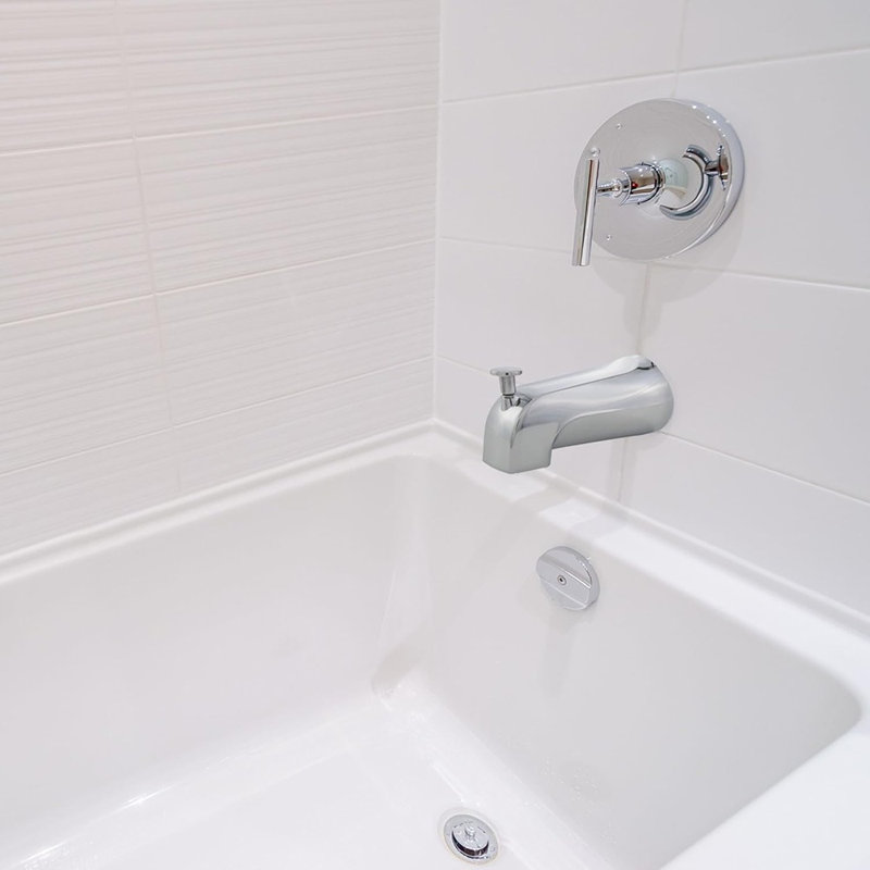 Bec de baignoire avec inverseur, finition chromée, métal, paquet de 1