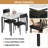 3-Piece Kitchen Table And Chairs, Dining Table Set For 2, Rectangular Dining Table Set With Two Chairs And Marble Top, Dining Table Set With Backrest For Small Spaces, Dining Room Or Living Room