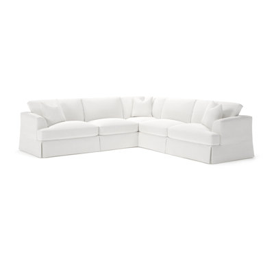 Lucia 3-Piece Slipcovered Corner Sectional