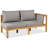 4-Piece Outdoor Acacia Wood Sofa Set Conversation Set-1884434523-1884434522