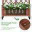 Lit de jardin surélevé avec treillis, paquet de 2, jardinière en bois pour plantes grimpantes