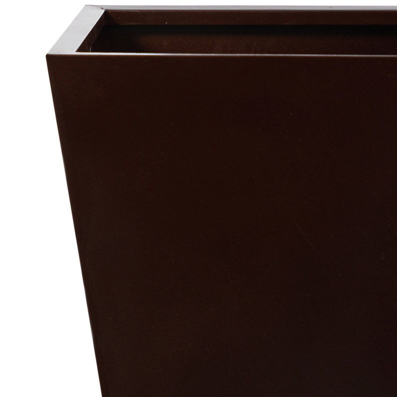 Frankey Metal Pot Planter, 15" H x 13" W x 13" D, Bronze