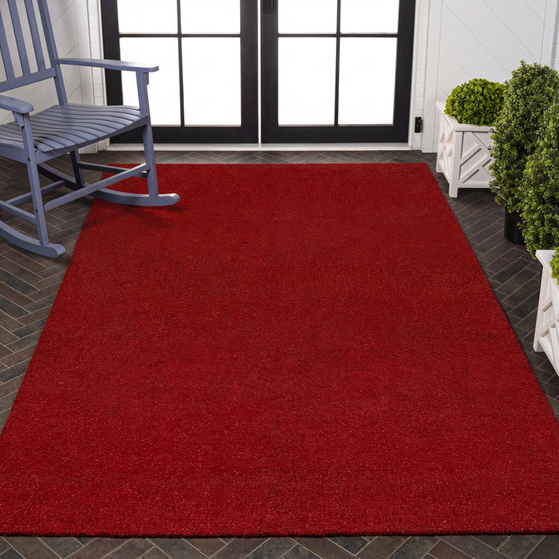Kalonni Classic Casual Commerical Natural Coir Indoor/Outdoor Mat, 72" W x 108" L, Red