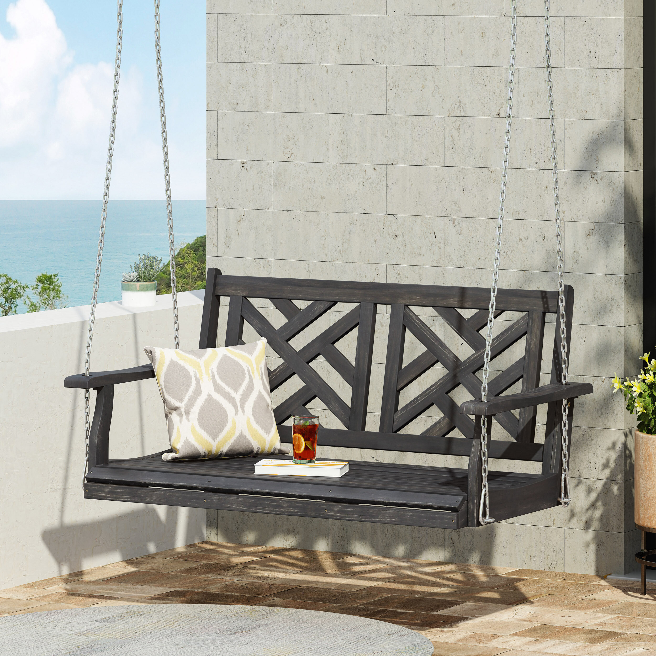 Red Barrel Studio Hanging Porch Swing & Reviews | Wayfair