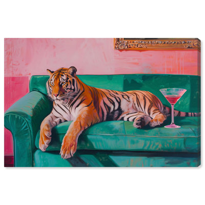«Lounging Tiger», toile Art Feline par Art Remedy