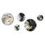 Leiston - Ensemble d'art mural rond en marbre Glam de 5