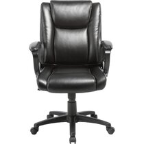 Lorell 86000 Series Exec Chair Adjustable Headrest - Black