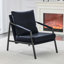 Chaise d'appoint moderne en similicuir avec structure en métal robuste-985085949