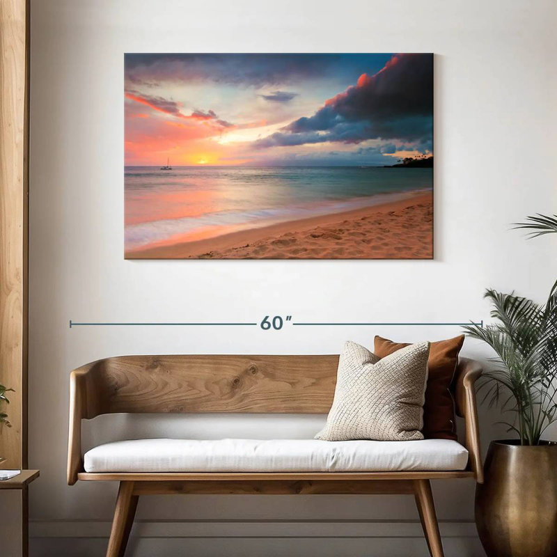 Gillard, superbe coucher de soleil de Kaanapali, H 30 po x l 45 po