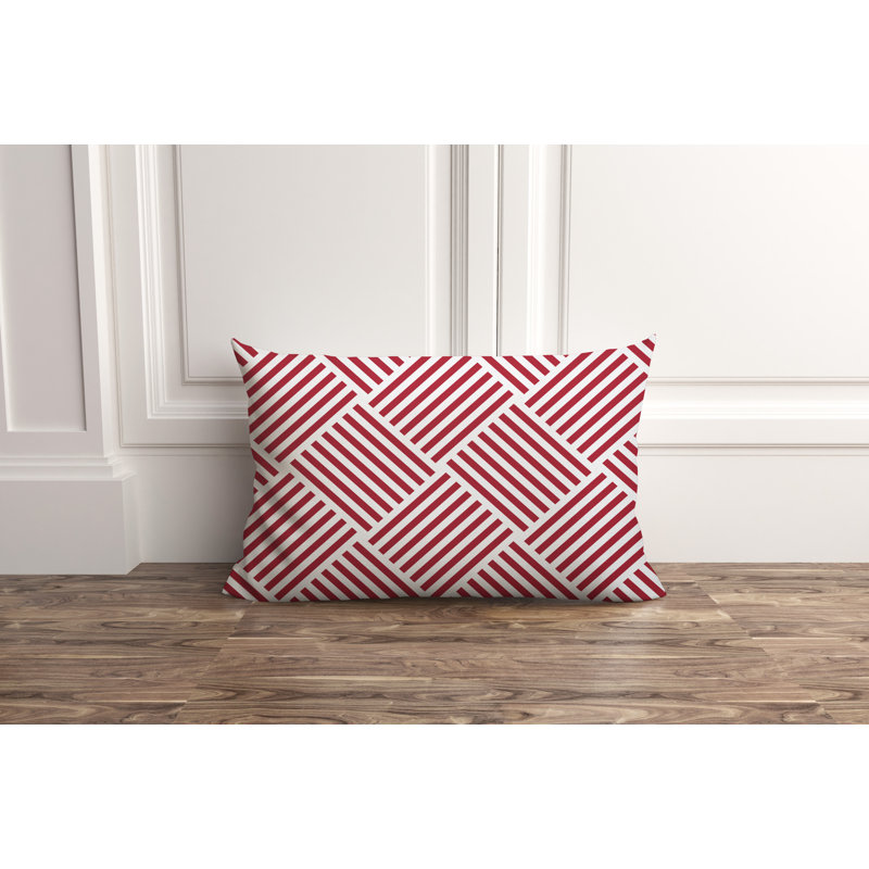Housse et insert de coussin d'extérieur Langley, Rouge