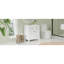Meuble-lavabo de 30 po avec lavabo en céramique, armoire de salle de bain simple blanche avec 2 portes et une tablette, portes à fermeture douce-120329929
