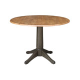 Sturges Extendable Round Unfinished Solid Wood Dining Table