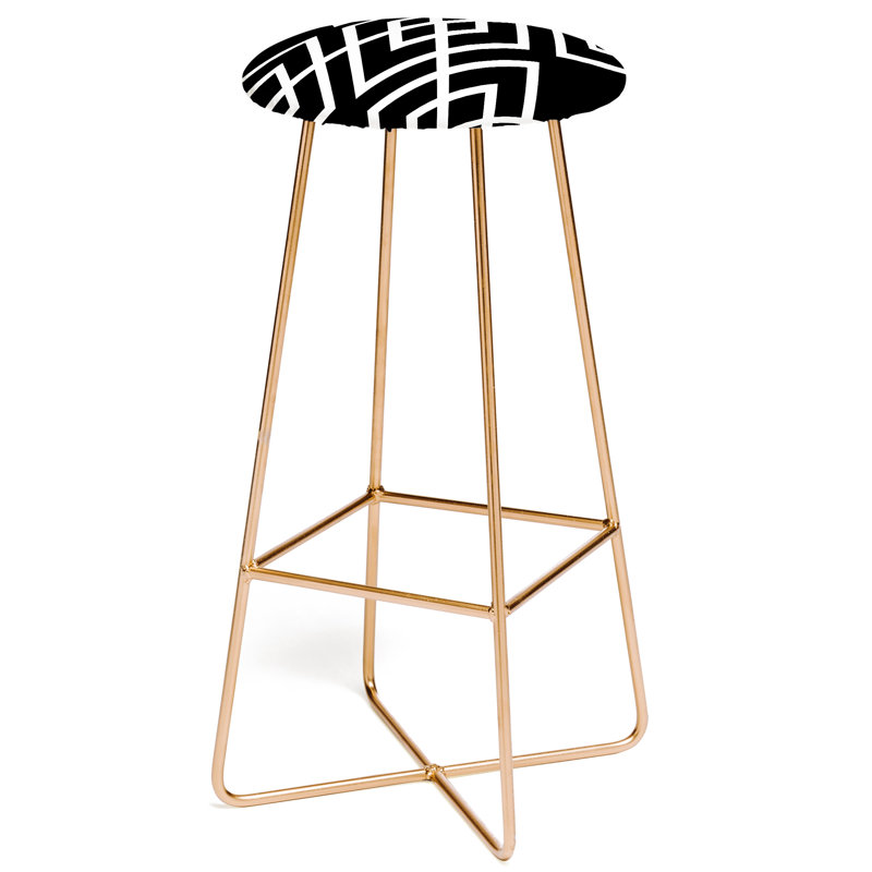 Upholstered Faux Leather Counter Stool