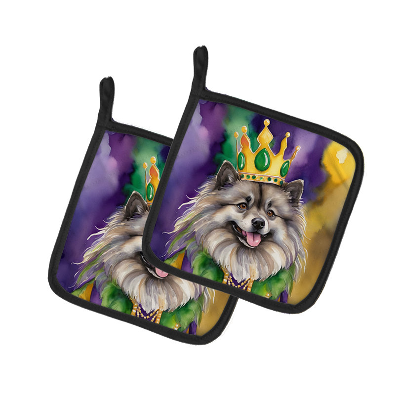 Paire de poignées Keeshond King of Mardi Gras