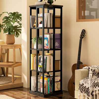 Fortis 15.8"W x 15.8"D Rotating Bookcase, Coner bookshelf by Ebern Designs